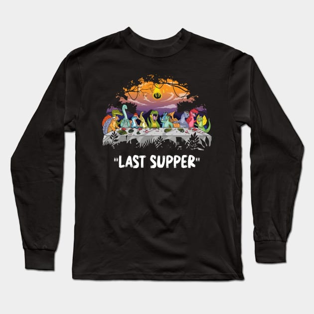 The Last Supper - A Jurassic Gathering Long Sleeve T-Shirt by GoshWow 